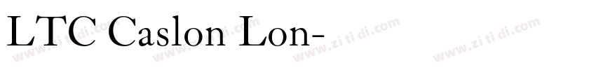 LTC Caslon Lon字体转换